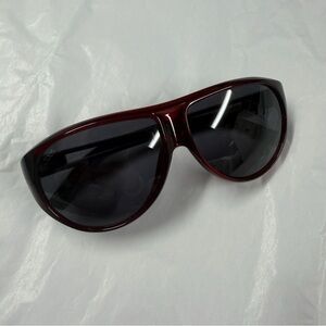 TODs Women’s TO44 Red Aviator Sunglasses with Gray Gradient Lenses